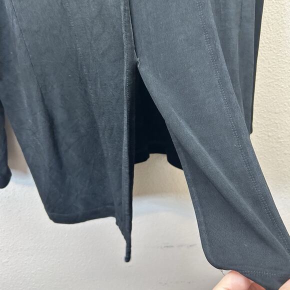 Chicos Sweater 3 XL Black Travelers Cardigan Gold Button Open Knit Witchy 90s - Picture 7 of 8